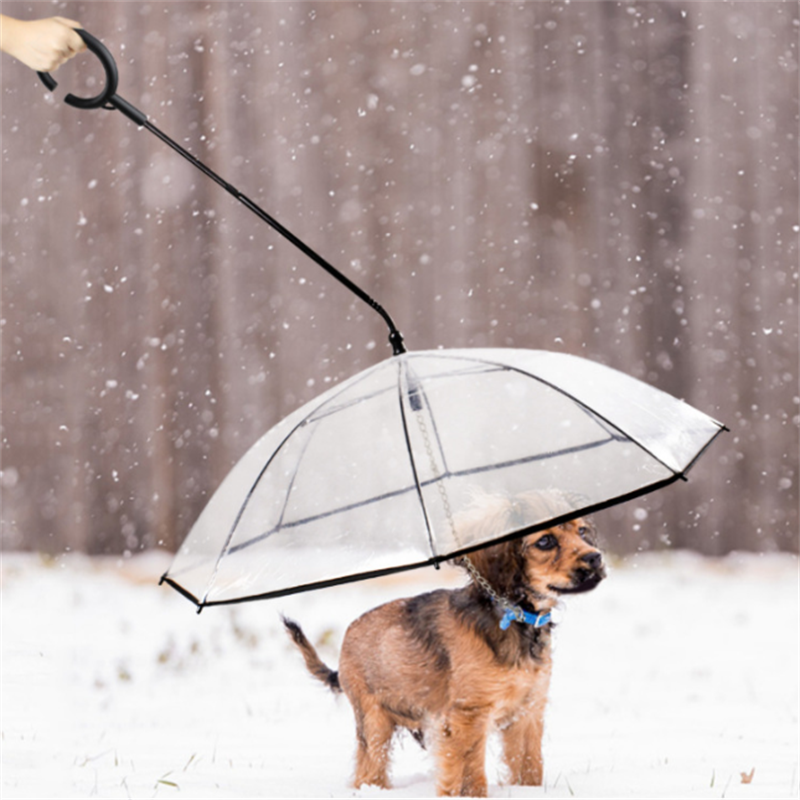 Hot Selling Transparent Pet Supplies Adjustable Pet C Type Umbrella