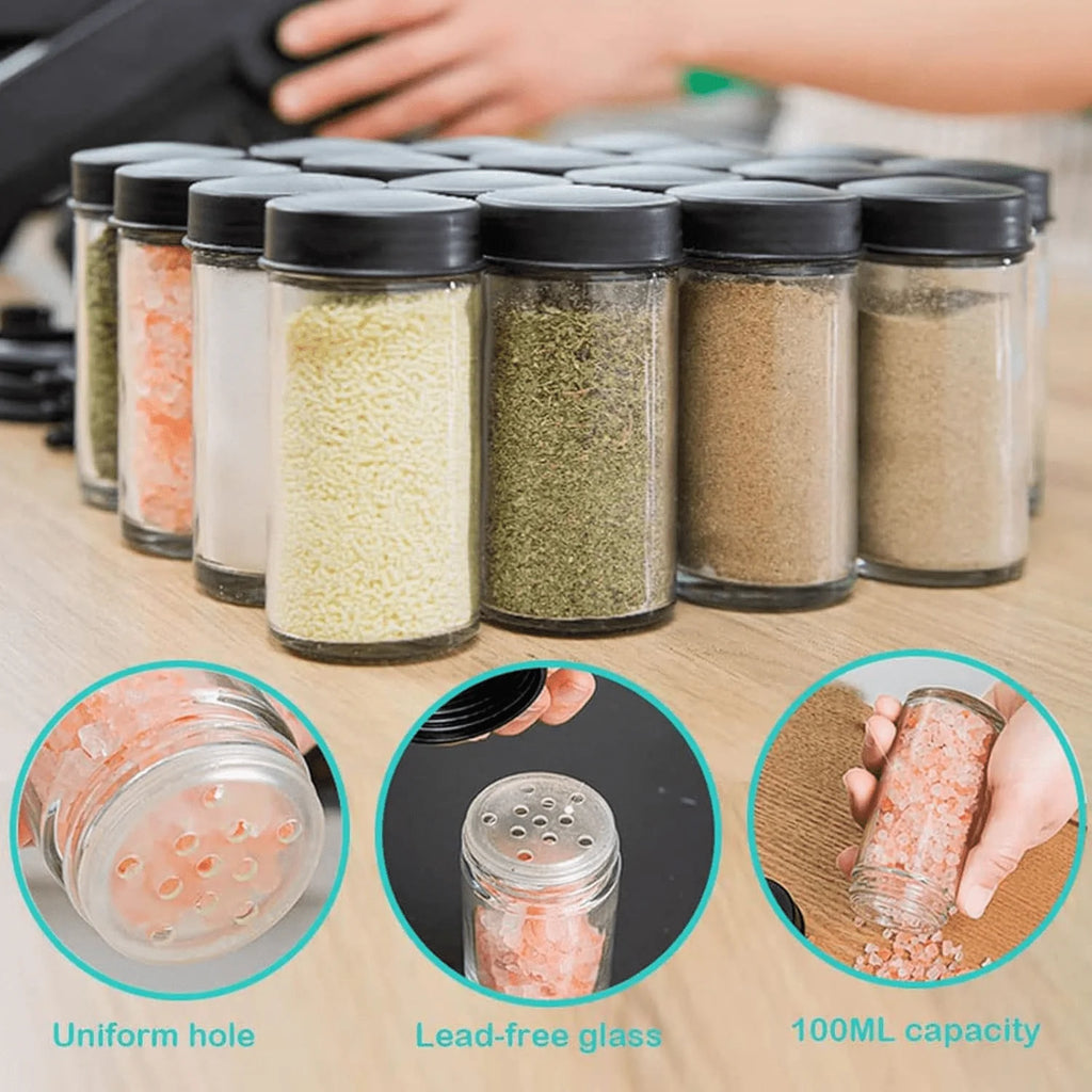 18 Jar Rotating Spice Rack | 360° Countertop Kitchen Organiser