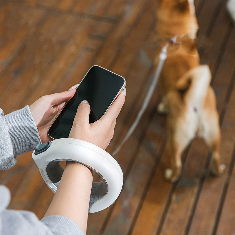 LED Retractable Dog Leash with Night Light | 3M, 80kg Pull Force & One-Button Brake