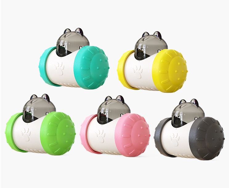 Dog Treat Leaking Toy with Wheel | Interactive Snack Dispenser for Dogs, Puppies & Cats