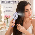 Electric Nano Mist Hair Brush | 2-in-1 Hydrating Detangler with USB-C Charging