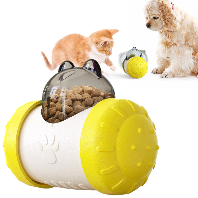 Dog Treat Leaking Toy with Wheel | Interactive Snack Dispenser for Dogs, Puppies & Cats