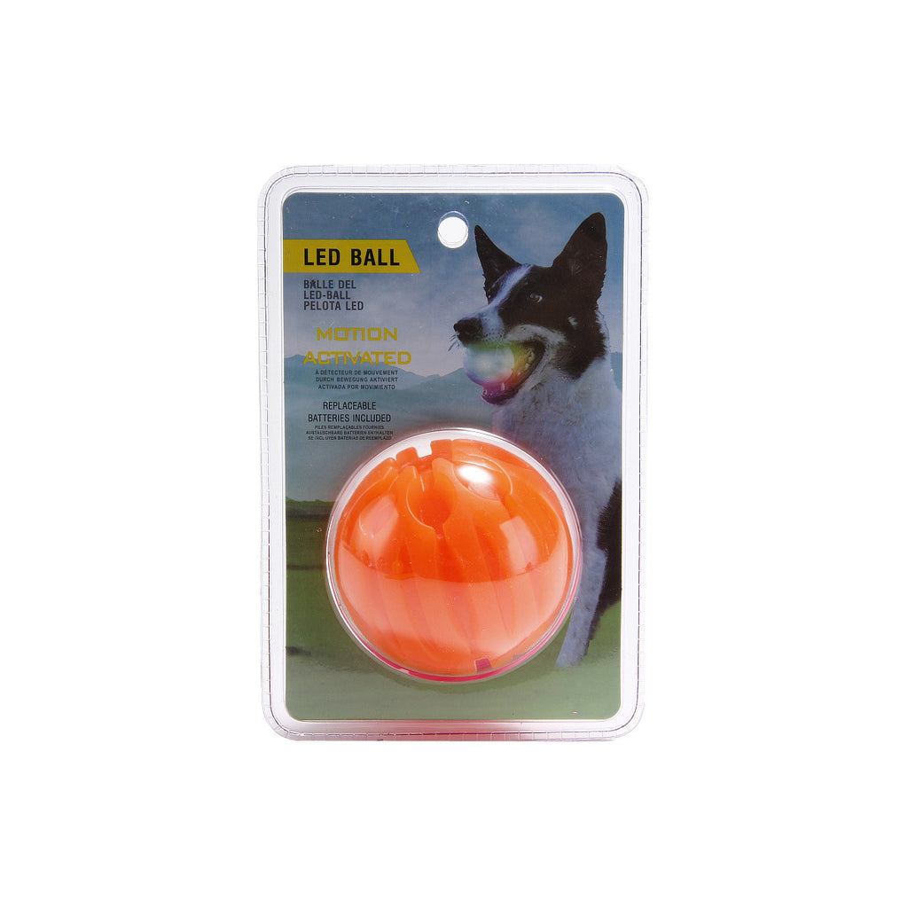 LED Glowing Dog Ball | IPX8 Waterproof, Motion-Activated Light, 3 Sizes & 6 Colors