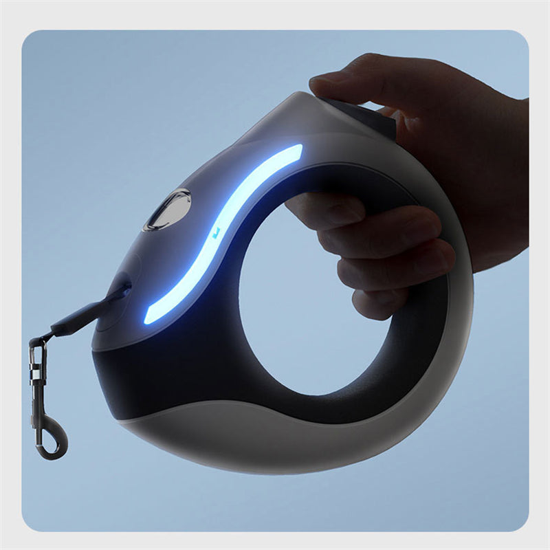 LED Retractable Dog Leash with Night Light | 3M, 80kg Pull Force & One-Button Brake