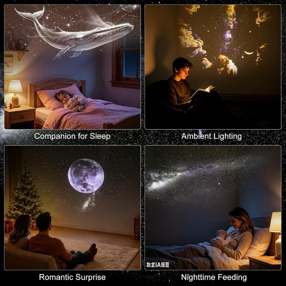 Starry Sky Projection Lamp | Portable USB Night Light with Interchangeable Slides