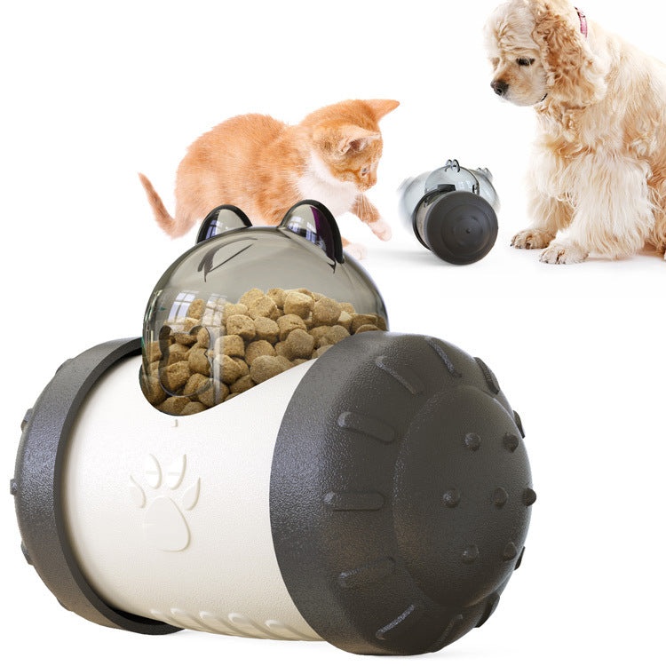 Dog Treat Leaking Toy with Wheel | Interactive Snack Dispenser for Dogs, Puppies & Cats