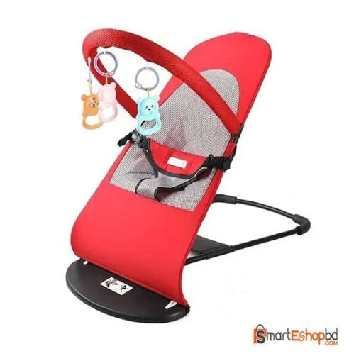 Foldable Baby Bouncer & Activity Chair | Soft Seat with Toy Bar for 1–4 Years