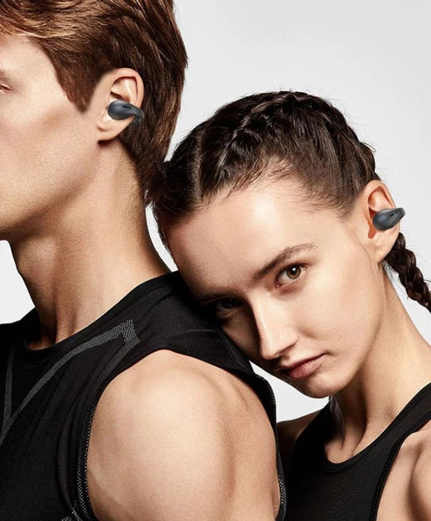 Bluetooth 5.0 Bone Conduction Headphones | IPX5 Waterproof, 8D Sound, 6.5H Playback & Ear-Clip Fit