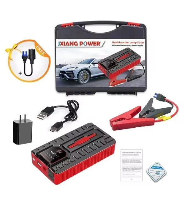 Portable Car Jump Starter & Power Bank | 12V with LED Flashlight & Smart Safety Protection