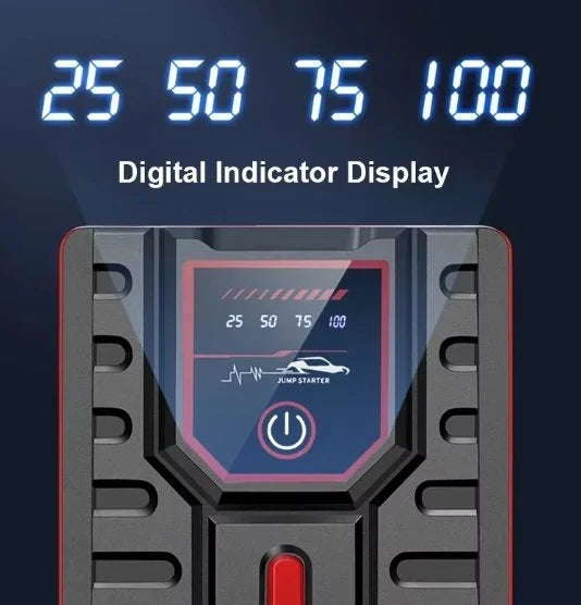 Portable Car Jump Starter & Power Bank | 12V with LED Flashlight & Smart Safety Protection