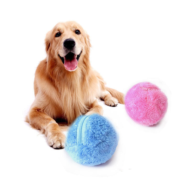 Electric Automatic Plush Pet Ball | Self-Rolling Interactive Toy for Cats & Dogs