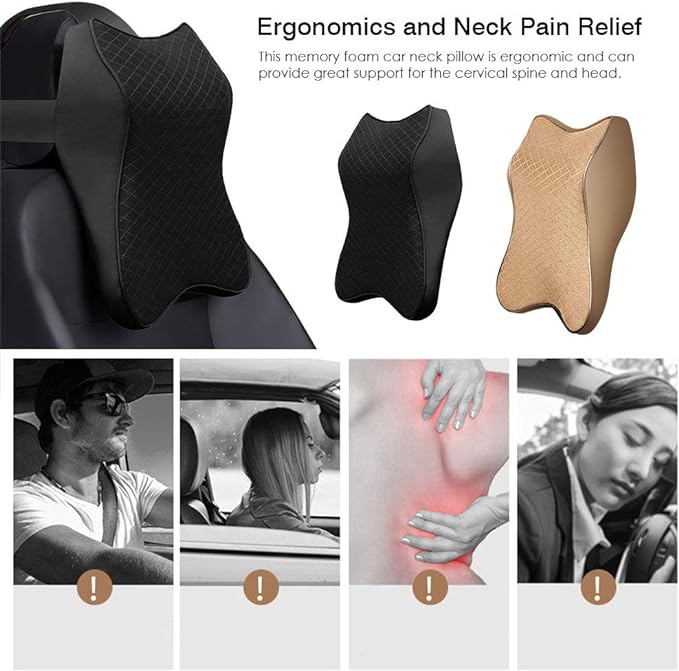 Ergonomic Memory Foam Car Neck Pillow