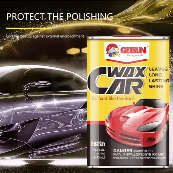 Getsun Car Wax 473ml | Hydrophobic Paint Protection & Brilliant Shine