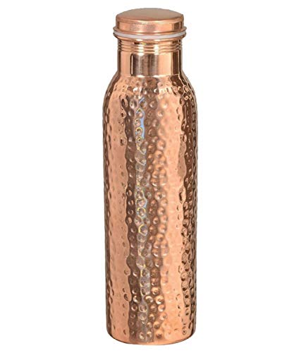 Pure Copper Hammered Water Bottle | 100% Copper, Leak-Proof & Ayurvedic Wellness Benefits