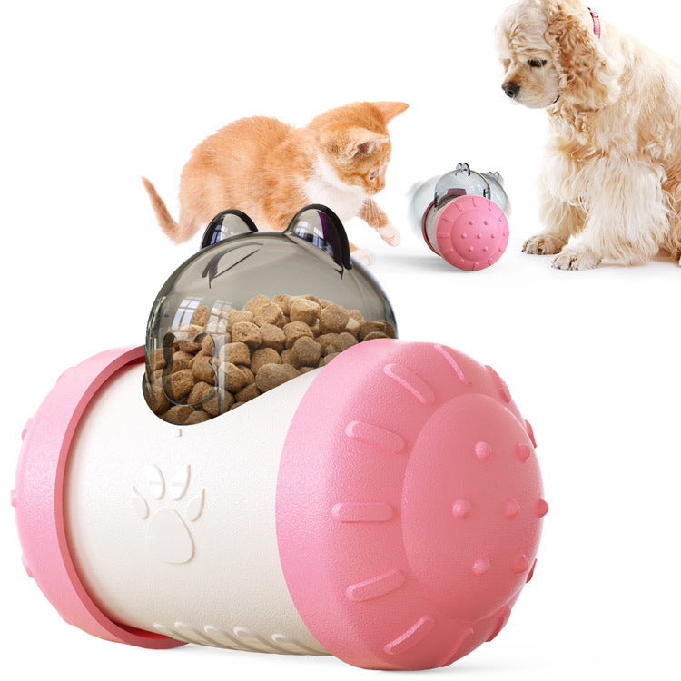 Dog Treat Leaking Toy with Wheel | Interactive Snack Dispenser for Dogs, Puppies & Cats