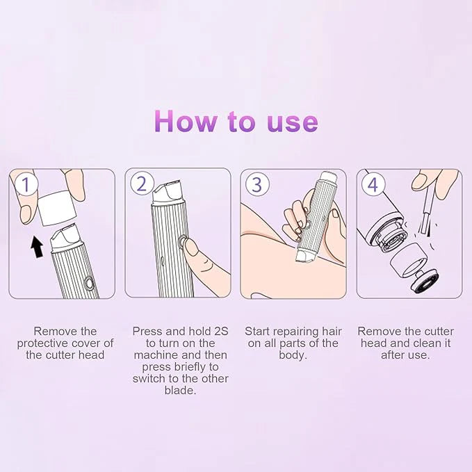 Double Head Electric Shaver | Wet & Dry IPX7 Waterproof Cordless Shaver