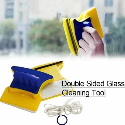 Double-Sided Magnetic Glass Cleaner | Clean Both Sides Simultaneously with Safety Rope