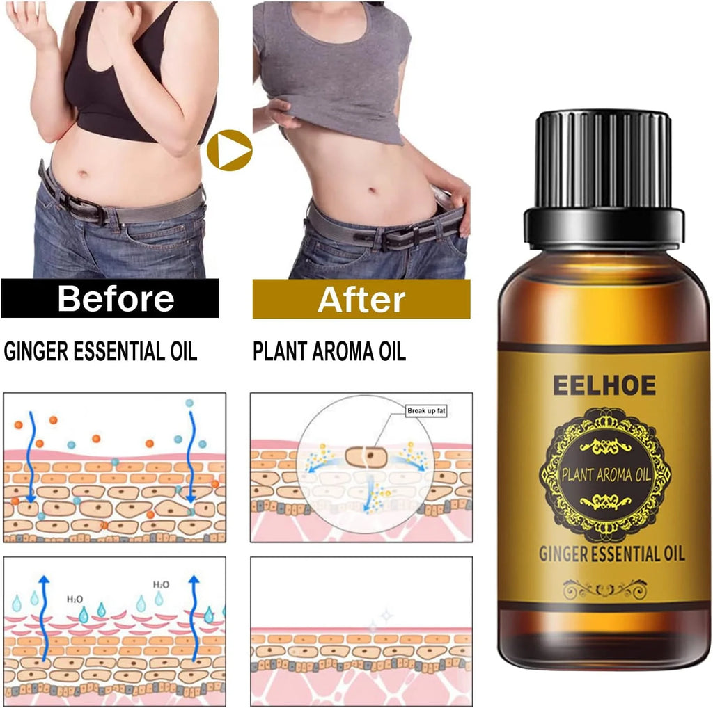 EELHOE Ginger Essential Oil | Warming Massage & Aromatherapy Oil 30ml