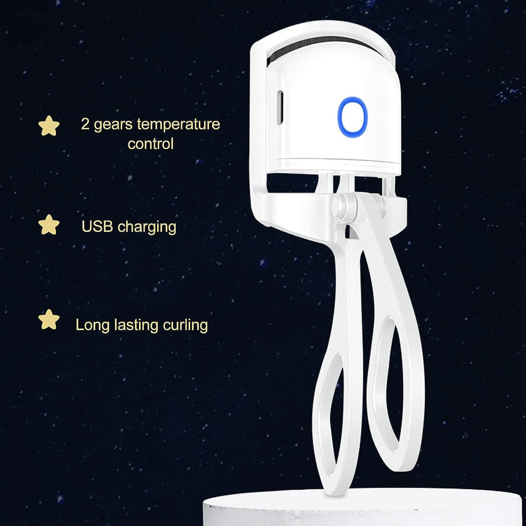 Electric Heated Eyelash Curler | 10-Second Heat-Up, Adjustable Temperature & USB Rechargeable