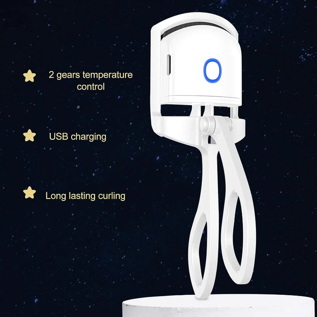 Electric Heated Eyelash Curler | 10-Second Heat-Up, Adjustable Temperature & USB Rechargeable