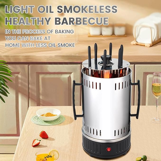 Electric Grill | Smokeless Indoor & Outdoor Grill with Non-Stick Plate & Adjustable Temperature