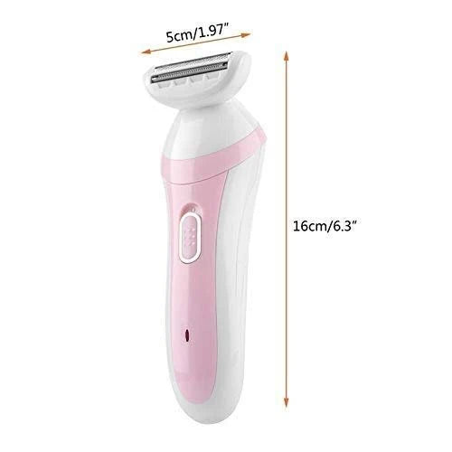 Electric Women's Shaver | Multi-Area Grooming with Trimmer & Exfoliator Attachments