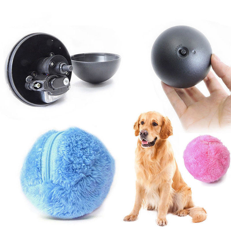 Electric Automatic Plush Pet Ball | Self-Rolling Interactive Toy for Cats & Dogs