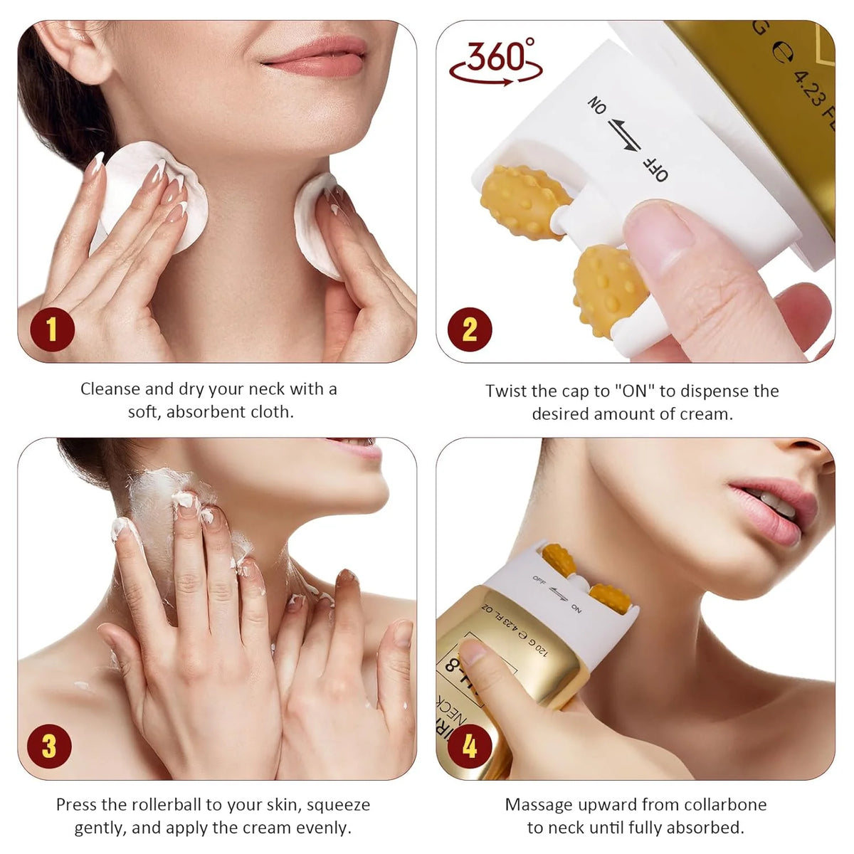AH-8 Firming Lifting Neck Cream | Hexapeptide-8 Anti-Aging Formula for Neck & Décolletage | 120g
