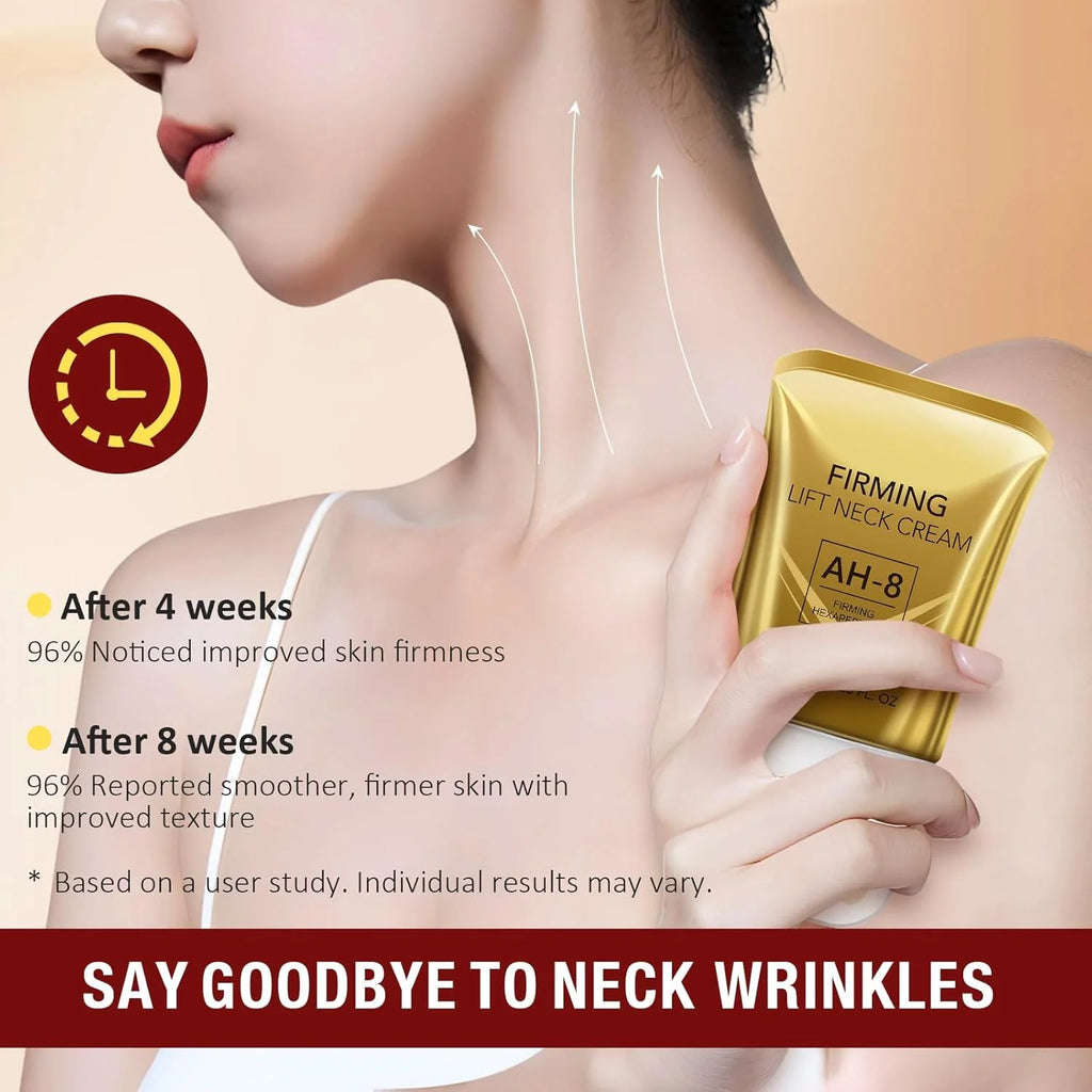 AH-8 Firming Lifting Neck Cream | Hexapeptide-8 Anti-Aging Formula for Neck & Décolletage | 120g