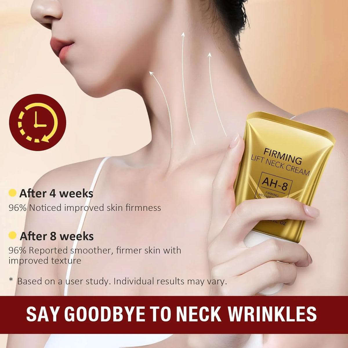 AH-8 Firming Lifting Neck Cream | Hexapeptide-8 Anti-Aging Formula for Neck & Décolletage | 120g