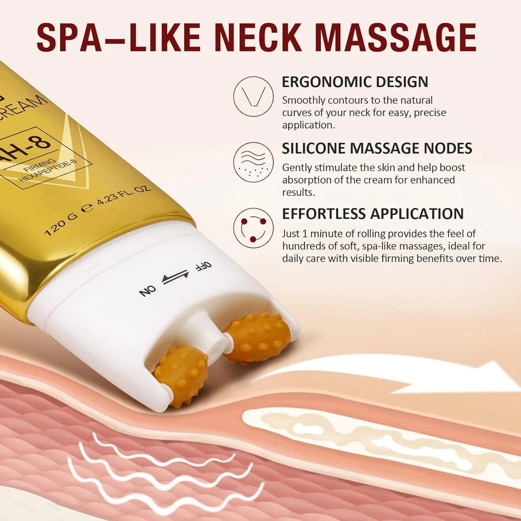 AH-8 Firming Lifting Neck Cream | Hexapeptide-8 Anti-Aging Formula for Neck & Décolletage | 120g