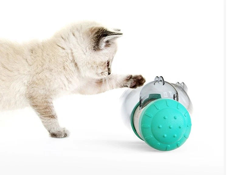 Dog Treat Leaking Toy with Wheel | Interactive Snack Dispenser for Dogs, Puppies & Cats