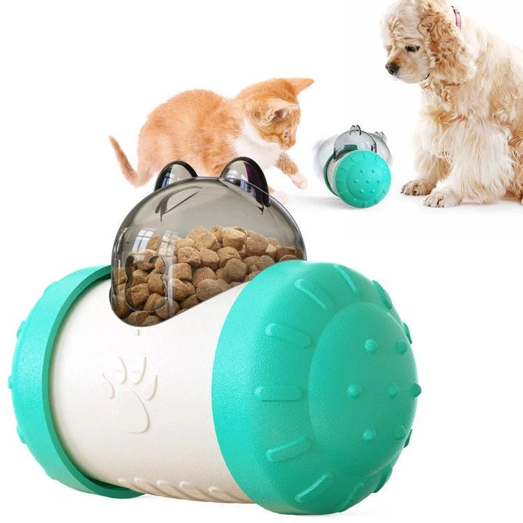 Dog Treat Leaking Toy with Wheel | Interactive Snack Dispenser for Dogs, Puppies & Cats