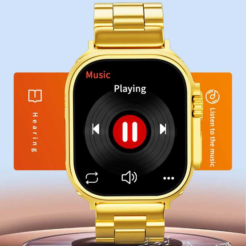Gold Ultra Smart Watch | Luxury Metal Strap Edition