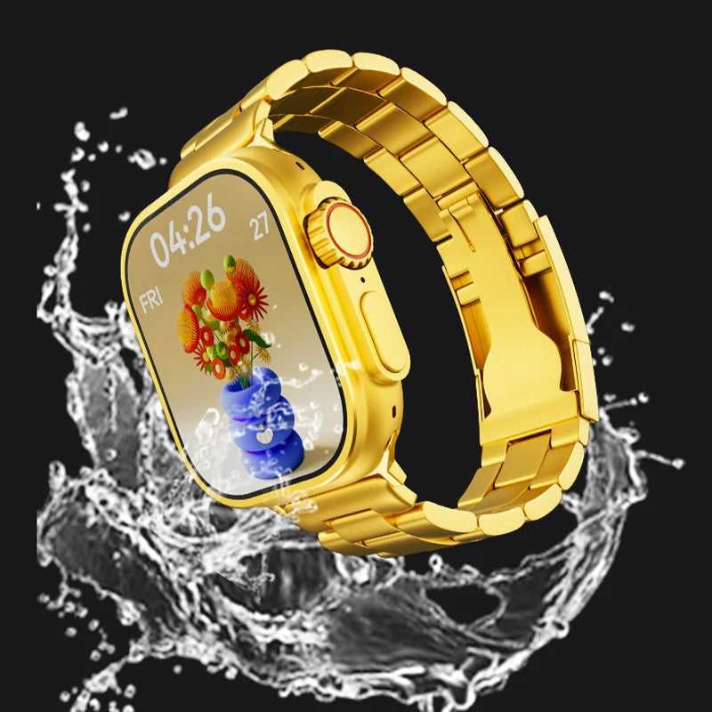 Gold Ultra Smart Watch | Luxury Metal Strap Edition