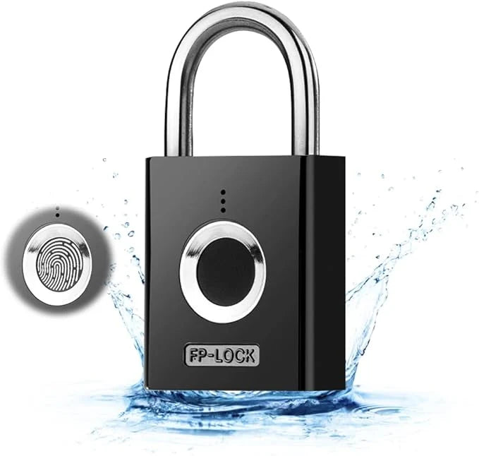 Golden Fox Fingerprint Padlock | 0.5-Second Biometric Unlock, Weatherproof & Keyless Security