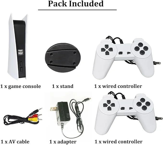 GS5 Retro TV Game Box | 200+ Built-In Games, 1080P HDMI, 2 Gamepads & Plug & Play