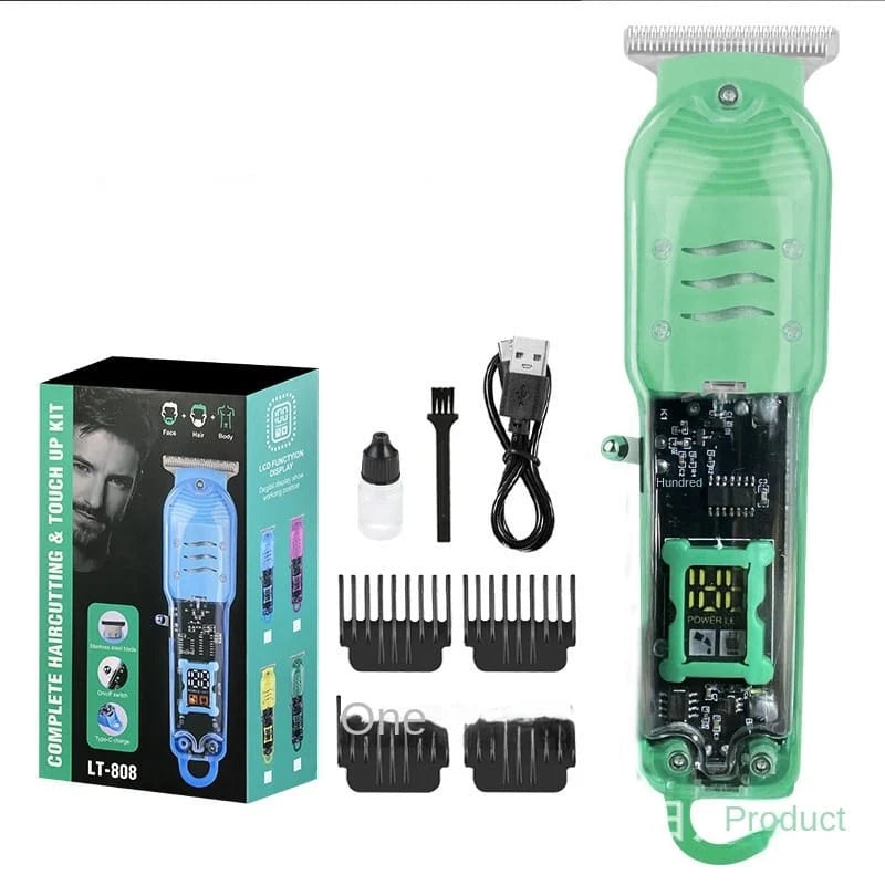 Hair Clipper Trimmer Kit | LT-808 Cordless Grooming Set with LED Display