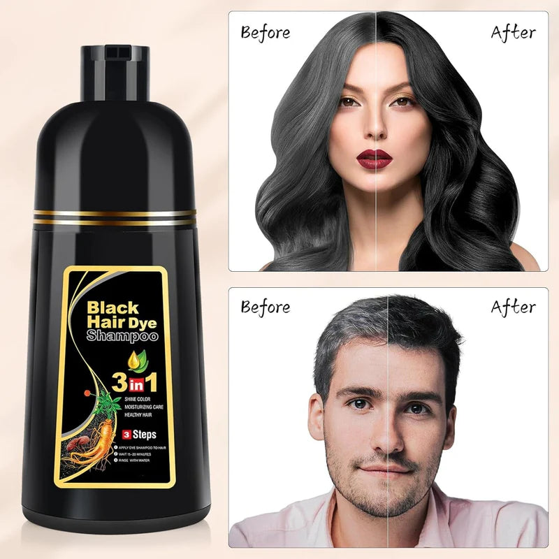 Hair Dye Shampoo 500ml | Instant Color, Nourishing & Strengthening Formula