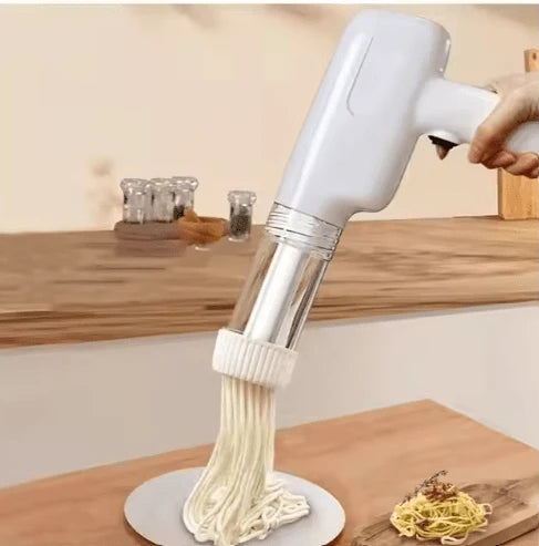 Hand-Held Automatic Noodle Maker | 40W USB Rechargeable, 1500mAh Battery & Interchangeable Moulds