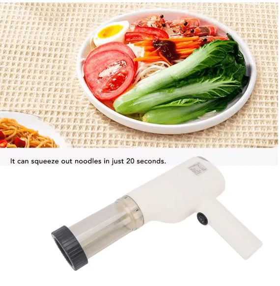 Hand-Held Automatic Noodle Maker | 40W USB Rechargeable, 1500mAh Battery & Interchangeable Moulds