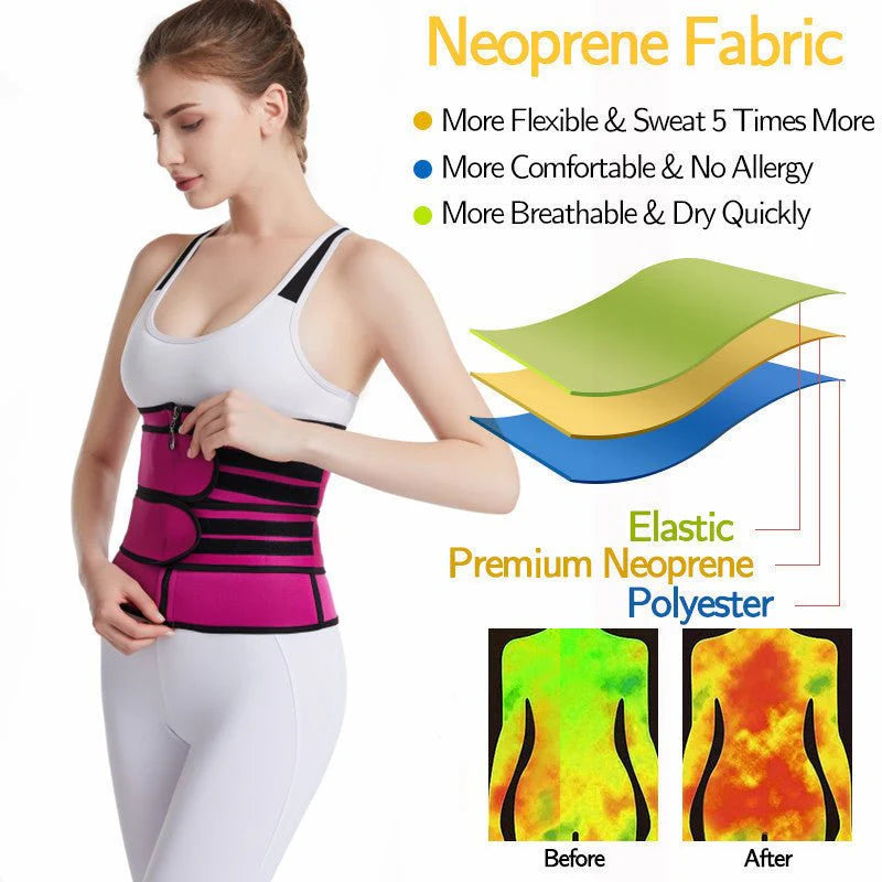 High Waist Trainer Body Shaper for Women | Tummy Control, Sweat Belt & Breathable Fabric