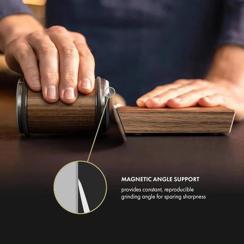 Portable Rolling Knife Sharpener | Diamond-Coated, Stainless Steel & Compact Handheld Design