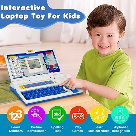Kids English Learning Laptop with 20 Activities