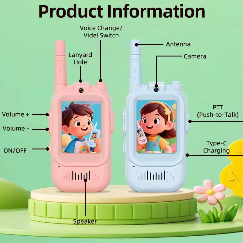 Kids Video Walkie Talkie Camera | Face-to-Face Video Calls, Easy Controls & Child-Safe | Ages 3+
