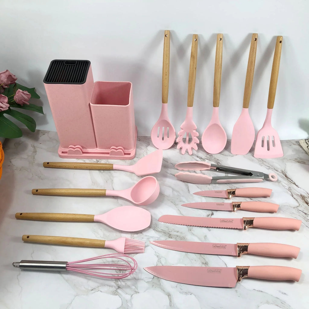 19PCS Kitchen Utensil & Knife Set