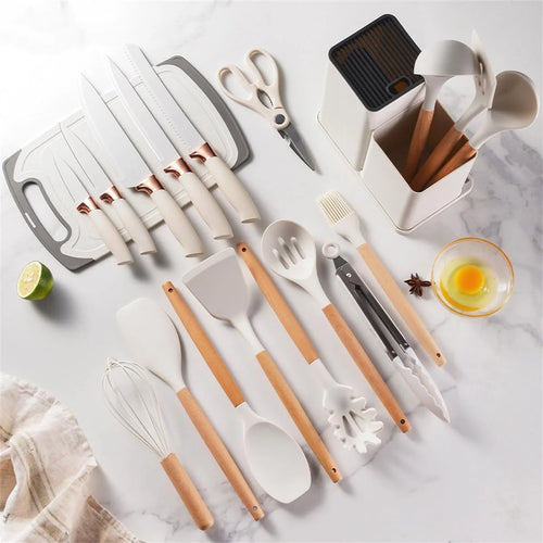 19PCS Kitchen Utensil & Knife Set