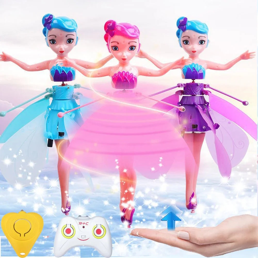 Magic Flying Fairy Princess Doll | Hand-Sensor RC Flying Toy with Fluttering Wings & USB Charging
