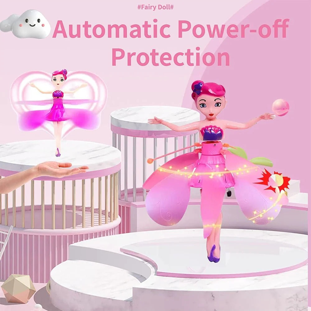 Magic Flying Fairy Princess Doll | Hand-Sensor RC Flying Toy with Fluttering Wings & USB Charging