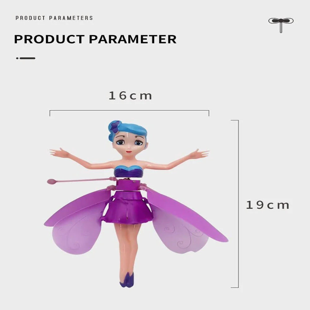 Magic Flying Fairy Princess Doll | Hand-Sensor RC Flying Toy with Fluttering Wings & USB Charging